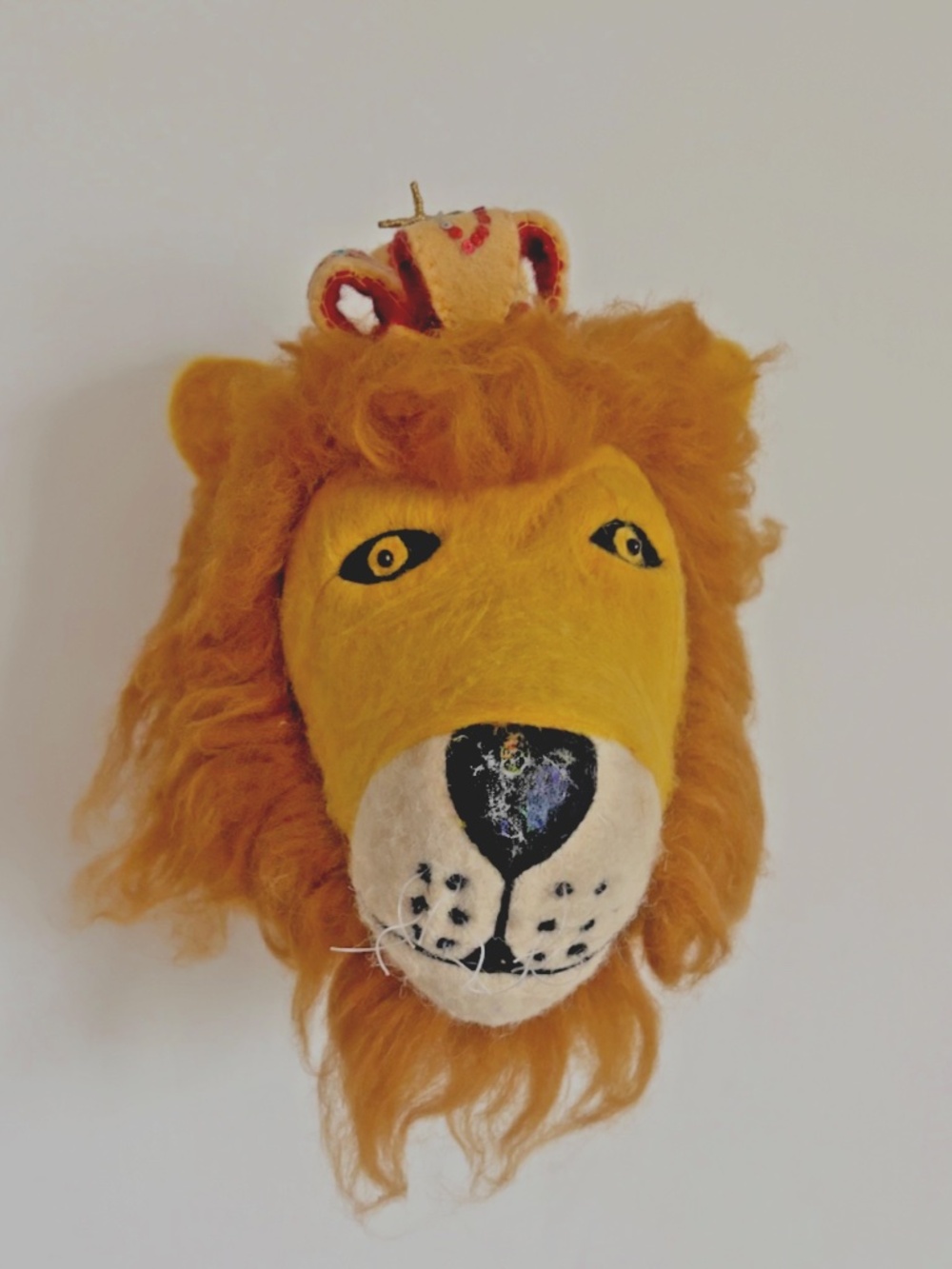 Sew Heart England Lion Head Wall Art King Felted High Quality Kids Decor Nursery
